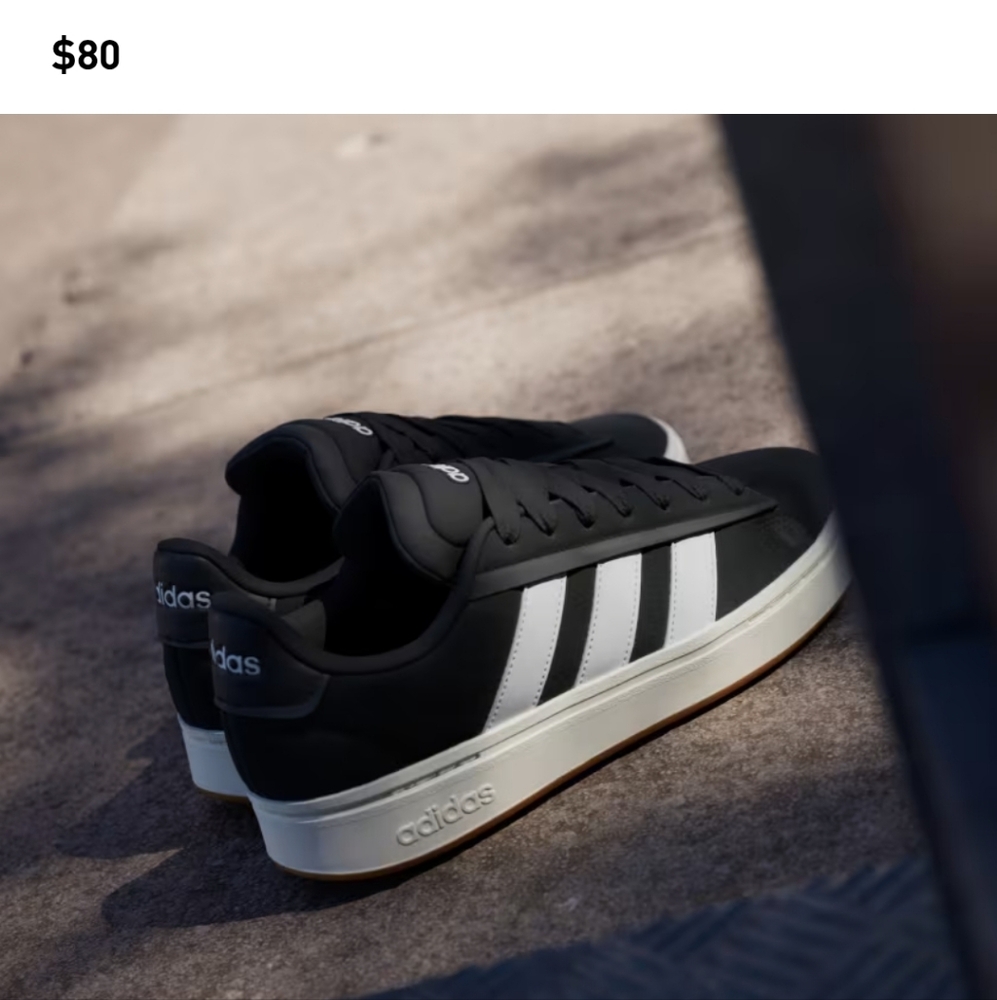 Adidas Grand Court Alpha Black and White Sneakers